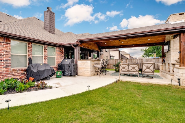 1617 Mack Ln, Little Elm, TX 75068 - view of patio featuring grilling area and an outdoor living space