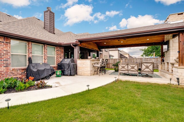 1617 Mack Ln, Little Elm, TX 75068 - view of patio featuring grilling area and an outdoor living space