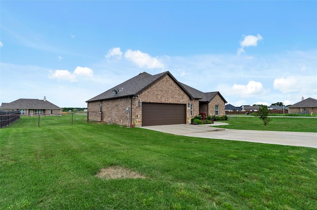141 Walnut St, Paradise, TX 76073 - view of side of home with brick siding, driveway, and an attached garage