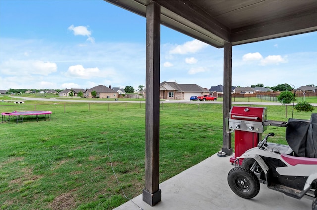141 Walnut St, Paradise, TX 76073 - view of yard with a trampoline and a residential view