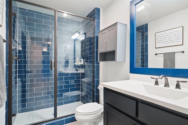 1500 Ranger Rd, Aubrey, TX 76227 - full bathroom featuring a stall shower, toilet, and vanity