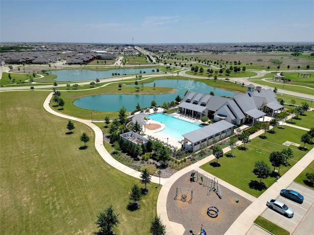 1500 Ranger Rd, Aubrey, TX 76227 - aerial view of a large body of water and a pool