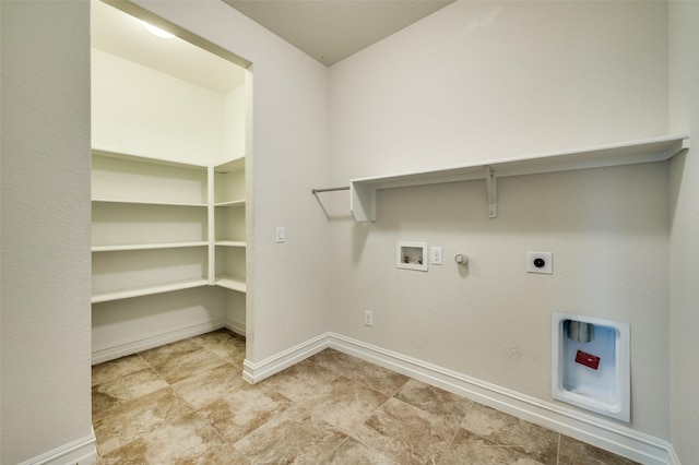 1130 Pasatiempo Dr, Frisco, TX 75036 - laundry room with gas dryer hookup, electric dryer hookup, baseboards, and washer hookup