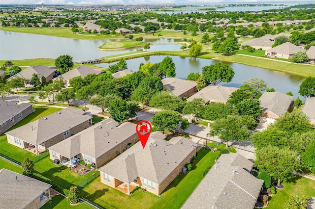 1130 Pasatiempo Dr, Frisco, TX 75036 - aerial perspective of suburban area with a nearby body of water