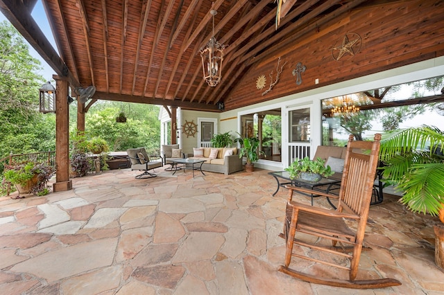 8121 Cahoba Dr, Fort Worth, TX 76135 - view of patio with outdoor lounge area