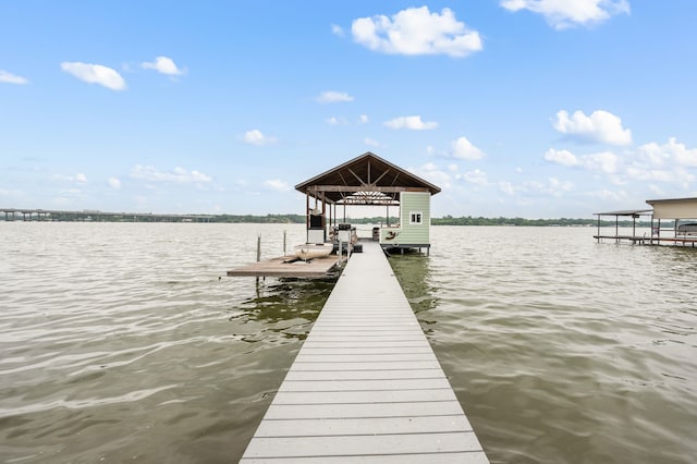 8121 Cahoba Dr, Fort Worth, TX 76135 - dock featuring boat lift and a water view