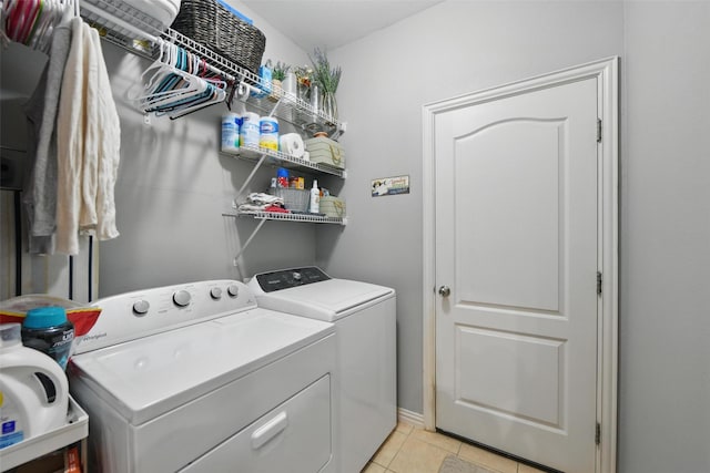 452 Northbrook Ave, Oak Point, TX 75068 - laundry room with laundry area, light tile patterned floors, and washer and dryer