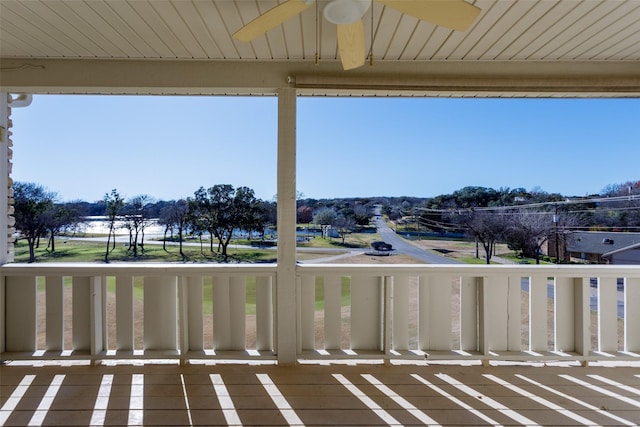 4211 Fairway Dr, Granbury, TX 76049 - view of patio / terrace featuring ceiling fan and a balcony