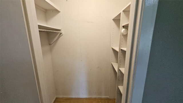 view of walk in closet