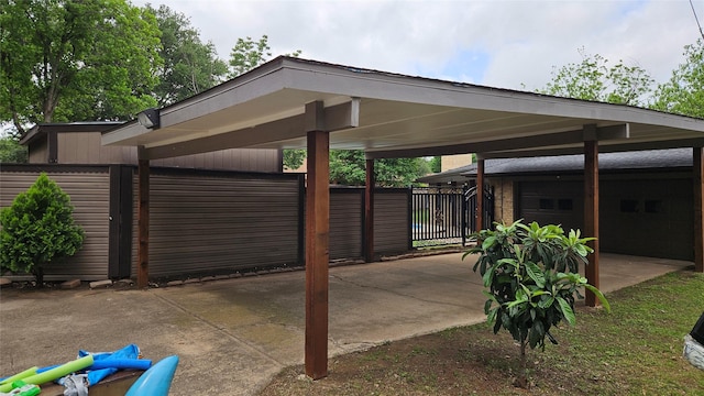 view of patio / terrace featuring fence