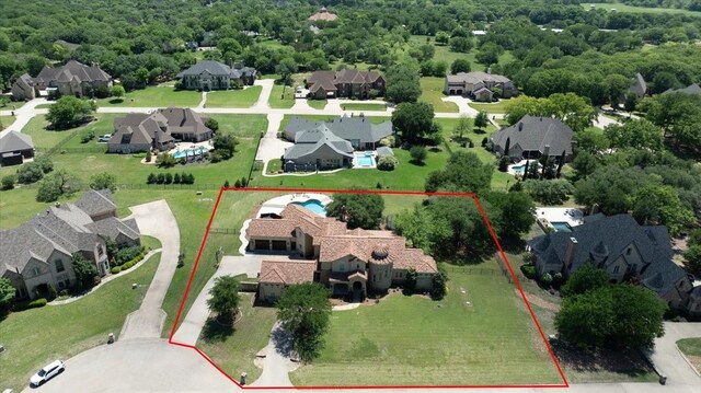 bird's eye view featuring a residential view