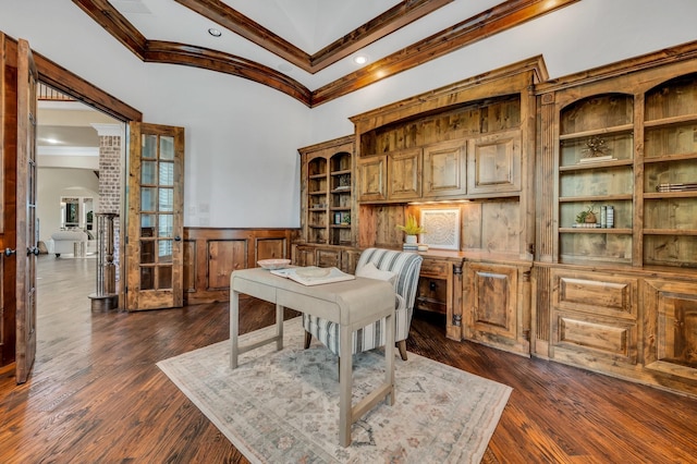 7101 Royal Birkdale Dr, Cleburne, TX 76033 - living room featuring high vaulted ceiling, ceiling fan, wood finished floors, a stone fireplace, and beamed ceiling