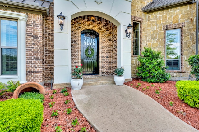 7101 Royal Birkdale Dr, Cleburne, TX 76033 - property entrance featuring brick siding and stone siding