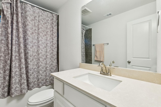 1520 Rough Rider Ct, Celina, TX 75009 - full bath with curtained shower, vanity, toilet, and visible vents
