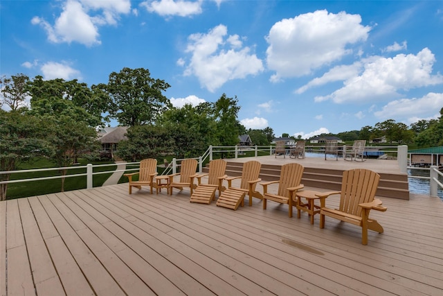 view of wooden terrace