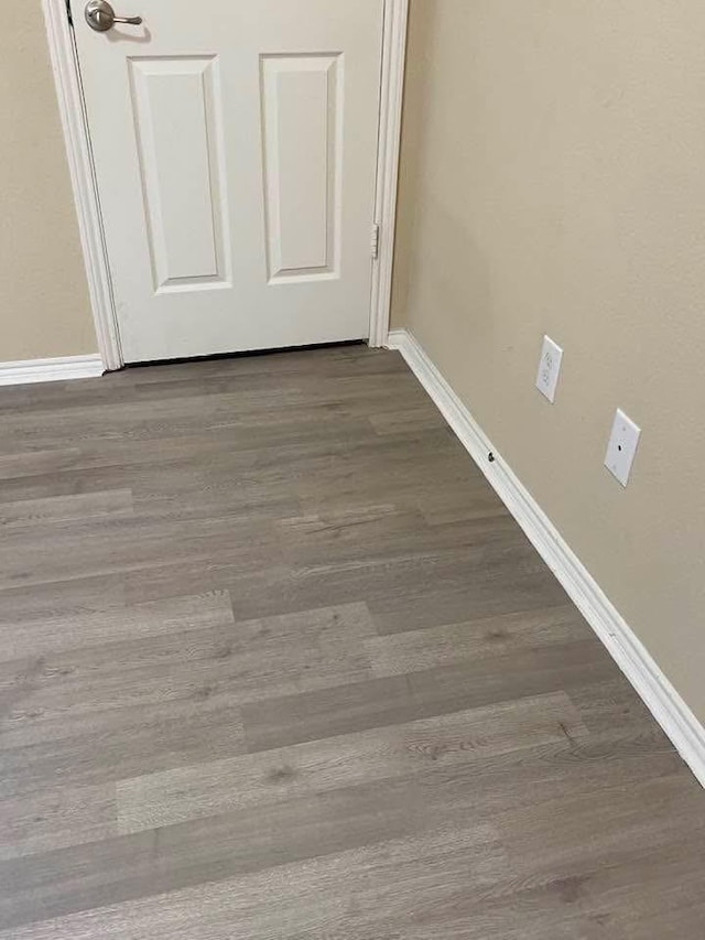 details with baseboards and wood finished floors