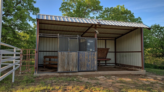 view of horse barn