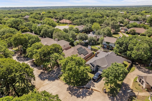 7632 Arbor Ridge Ct, Fort Worth, TX 76112 - aerial view of residential area with a heavily wooded area