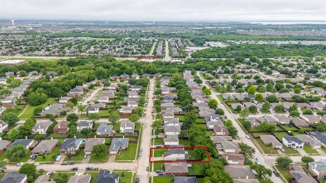 2416 Dogwood Dr, Little Elm, TX 75068 - aerial view of residential area featuring property boundaries highlighted