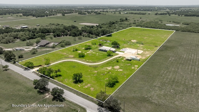 bird's eye view featuring a rural view