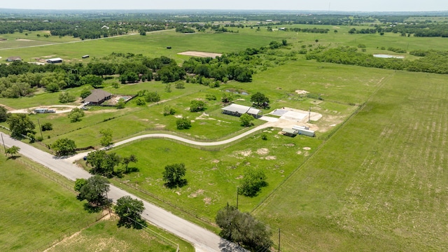 drone / aerial view featuring a rural view
