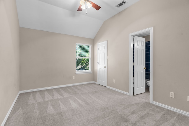 907 Ozark Dr, Allen, TX 75002 - unfurnished bedroom with visible vents, carpet, lofted ceiling, and baseboards
