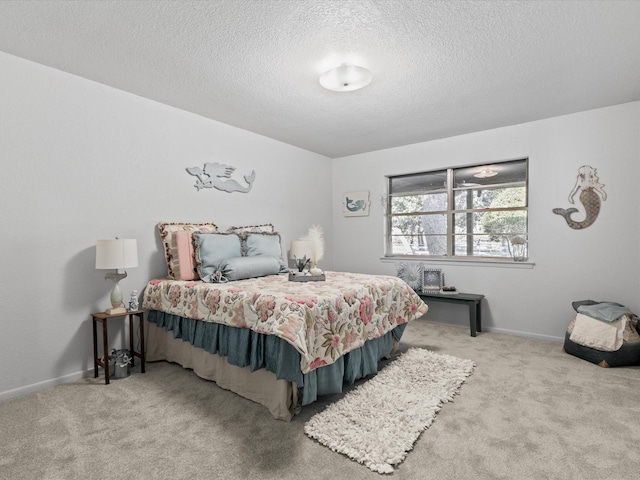 12580 Briar Rd, Azle, TX 76020 - bedroom featuring carpet floors, a textured ceiling, and baseboards
