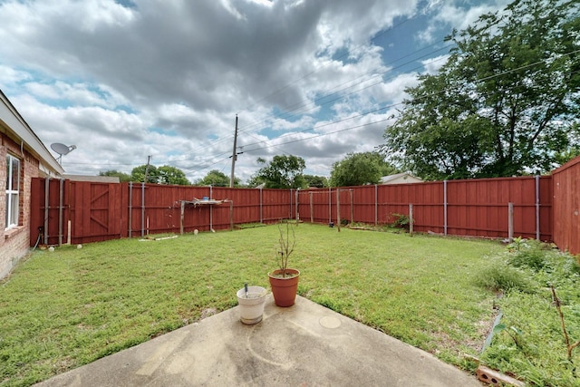 view of yard with a patio