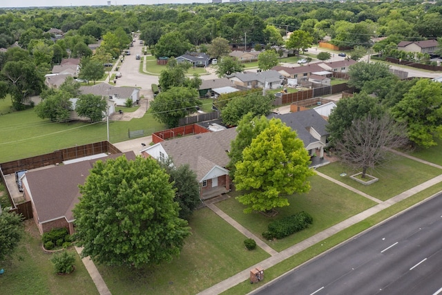 aerial view of residential area