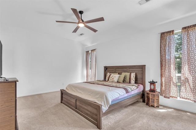 2317 Willard Dr, Mckinney, TX 75072 - carpeted bedroom with vaulted ceiling, a ceiling fan, and baseboards