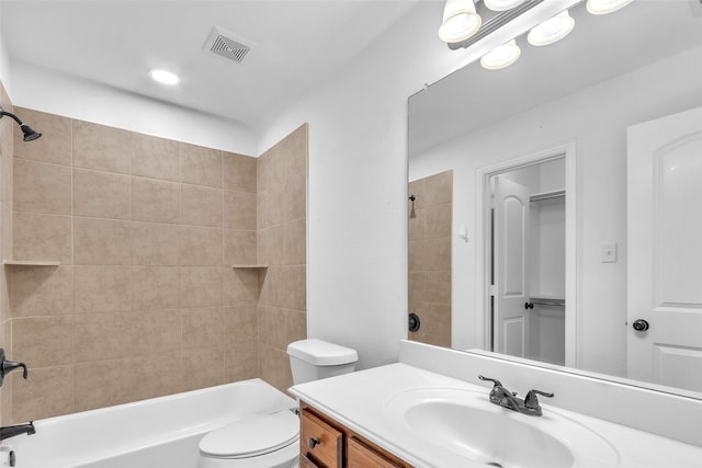 2317 Willard Dr, Mckinney, TX 75072 - full bathroom with toilet, shower / tub combination, and vanity