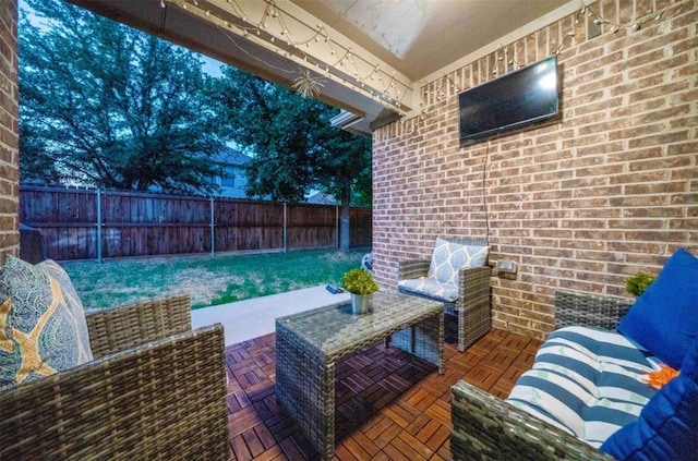 10312 Flat Creek Trl, Mckinney, TX 75072 - view of patio / terrace featuring a fenced backyard