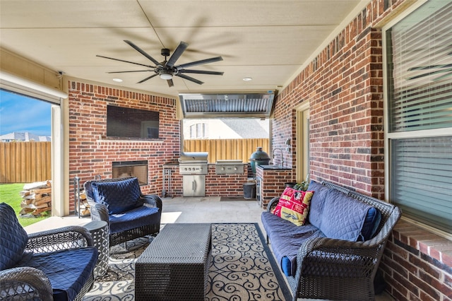 2828 Mariposa Dr, Grand Prairie, TX 75054 - exercise area featuring wine cooler, light carpet, arched walkways, and wet bar