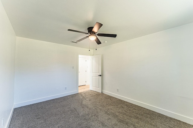 229 W Oaks Cir, Sulphur Springs, TX 75482 - carpeted spare room with baseboards and ceiling fan