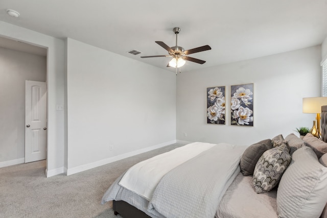 1261 Altuda Dr, Forney, TX 75126 - carpeted bedroom with visible vents, baseboards, and a ceiling fan