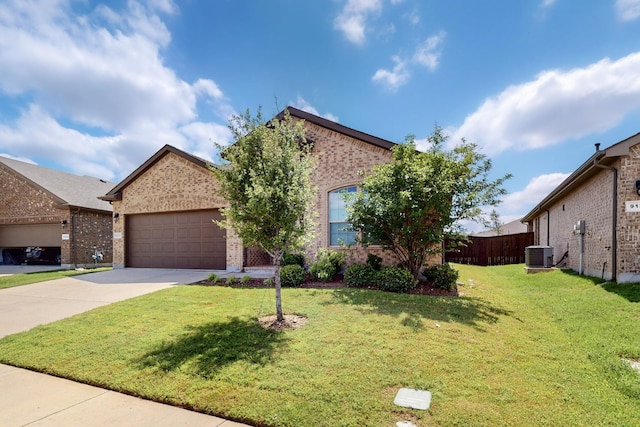 9133 Copper Crossing Dr, Fort Worth, TX 76131 - view of front facade with concrete driveway, an attached garage, and brick siding