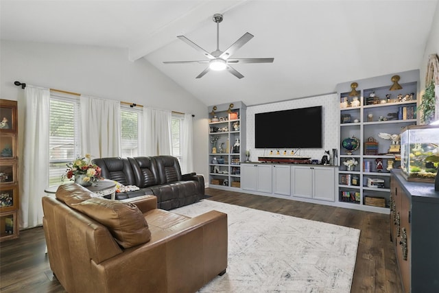 824 Wheelwood Dr, Hurst, TX 76053 - living area featuring dark wood-style floors, a ceiling fan, and a healthy amount of sunlight