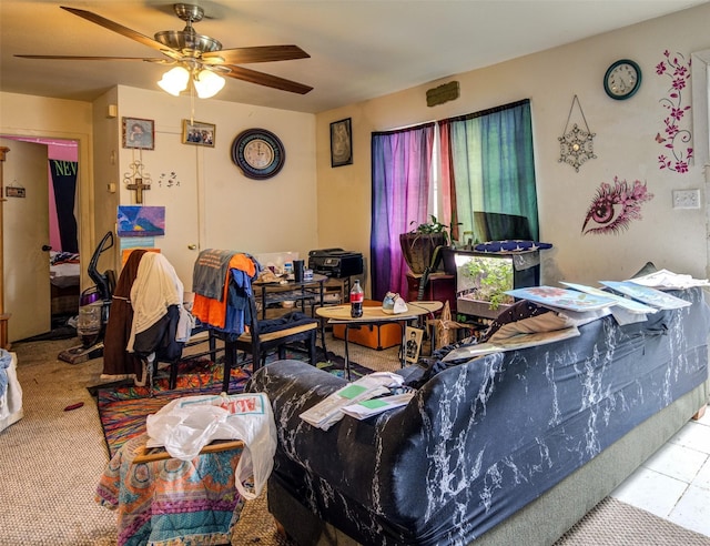 307 W Front St, Sunset, TX 76270 - living room with a ceiling fan