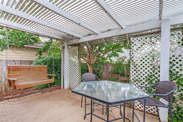 6712 Bluffview Dr, Fort Worth, TX 76132 - view of patio / terrace featuring outdoor dining space and a pergola