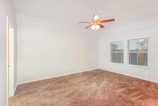 4605 Ashmark Rd, Little Elm, TX 76227 - spare room featuring carpet flooring, baseboards, and ceiling fan
