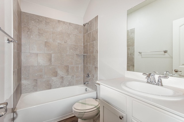 4605 Ashmark Rd, Little Elm, TX 76227 - bathroom with toilet, vanity, and shower / washtub combination