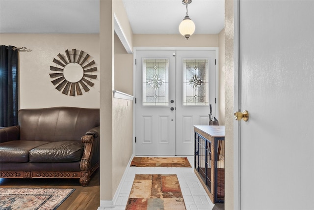 entryway with baseboards