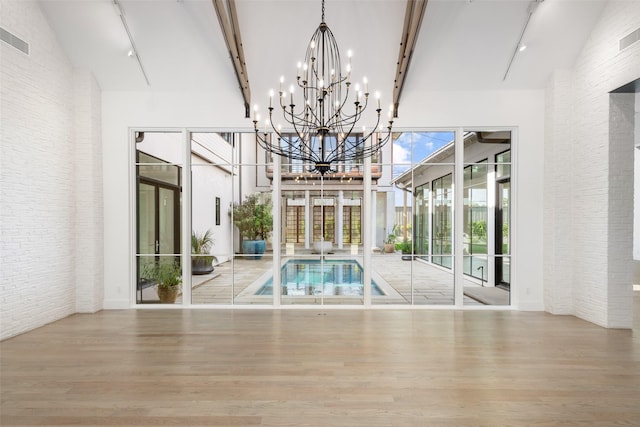 5747 Charlestown Dr, Dallas, TX 75230 - view of swimming pool featuring a chandelier