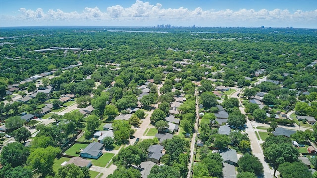 aerial view with a residential view