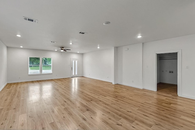 503 W Martin Luther King St, Denison, TX 75020 - spare room featuring baseboards, a ceiling fan, visible vents, and recessed lighting