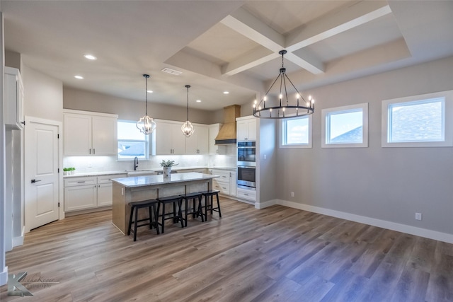 3342 Torrey Pne, Abilene, TX 79606 - kitchen with a notable chandelier, a sink, recessed lighting, and stainless steel double oven