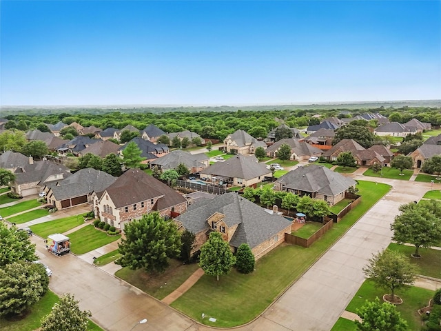 bird's eye view featuring a residential view