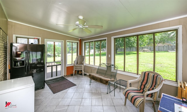 1020 Machen Dr, Springhill, LA 71075 - sunroom featuring crown molding, lofted ceiling, healthy amount of natural light, and french doors
