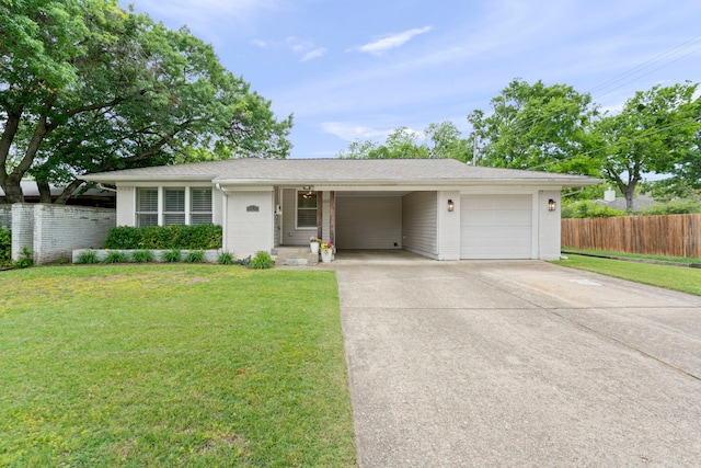 8831 Lanarkshire Dr, Dallas, TX 75238 - ranch-style home with driveway, a garage, and brick siding