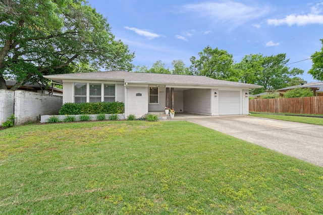8831 Lanarkshire Dr, Dallas, TX 75238 - ranch-style home with driveway, an attached garage, and a carport